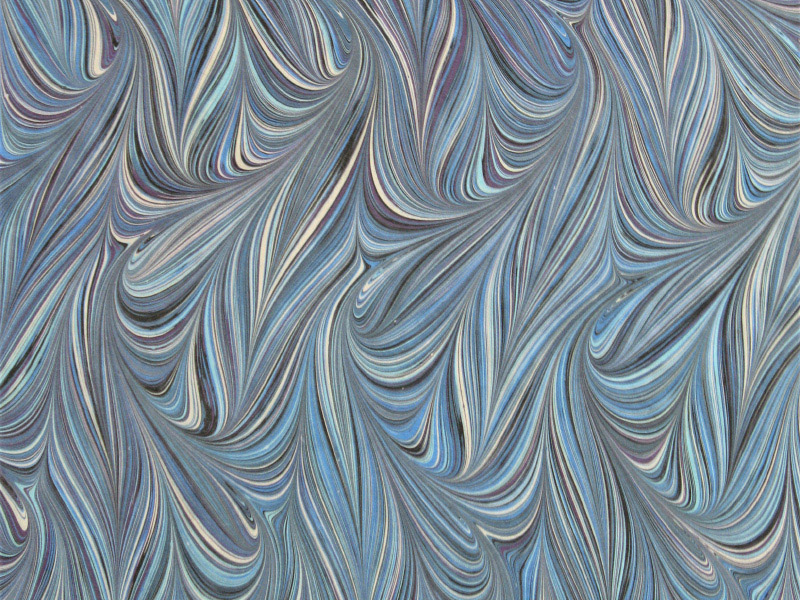 Venetian marbled paper - Giglio