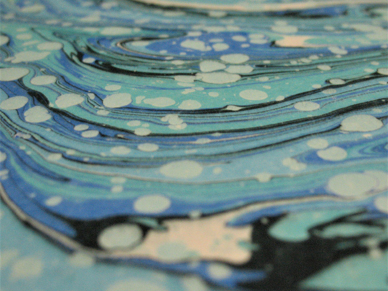 zoomed view of marbled paper