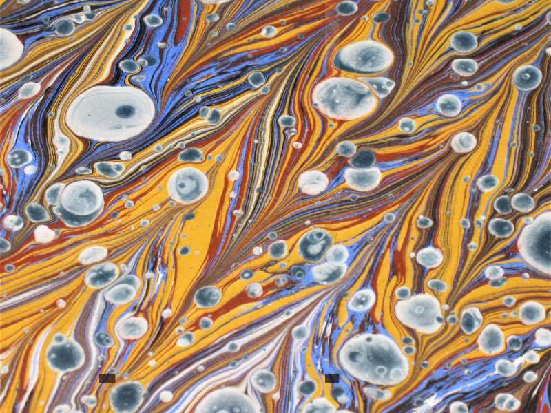 closeup of venetian marbled paper