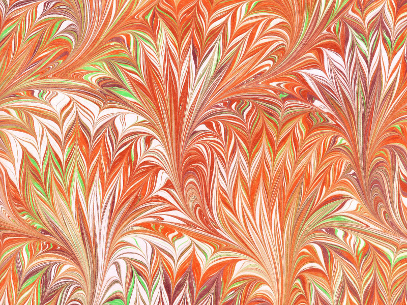 Venetian marbled paper - Flower